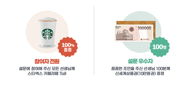 설문참여 경품이미지