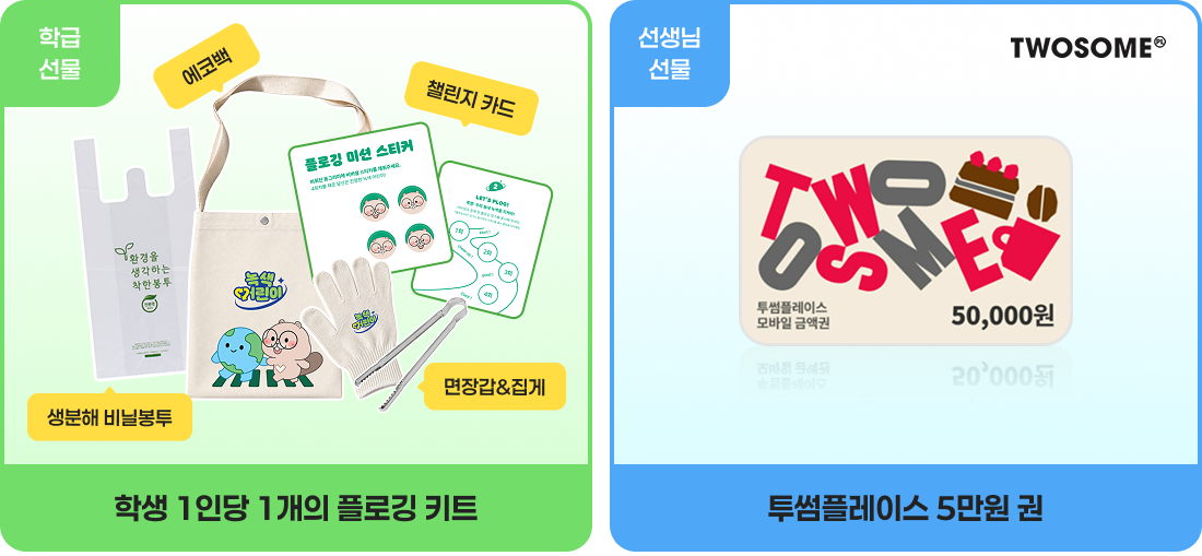 당첨자 선물 리스트